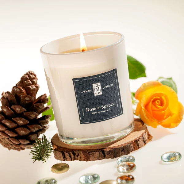ROSE + SPRUCE CANDLE